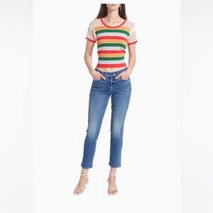 Mother The Mid Rise Dazzler Ankle Jean